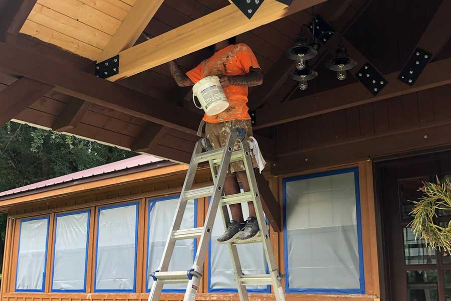 Exterior Deck Painting Image Fence and Deck Staining Services